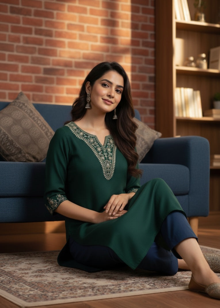 Somolia Embroidery Kurta set For Girls