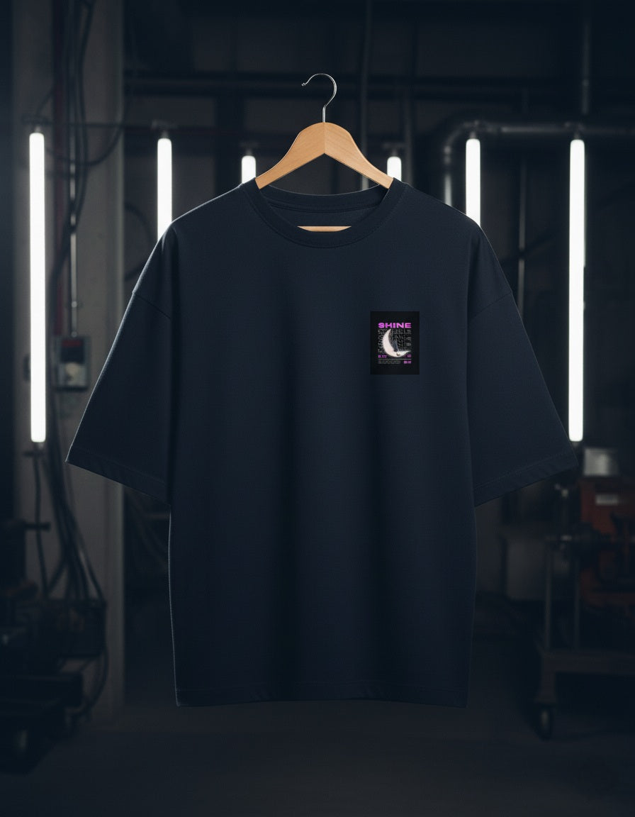 Men Oversize Graphic Printed Round Neck Cotton Oversized T-shirt