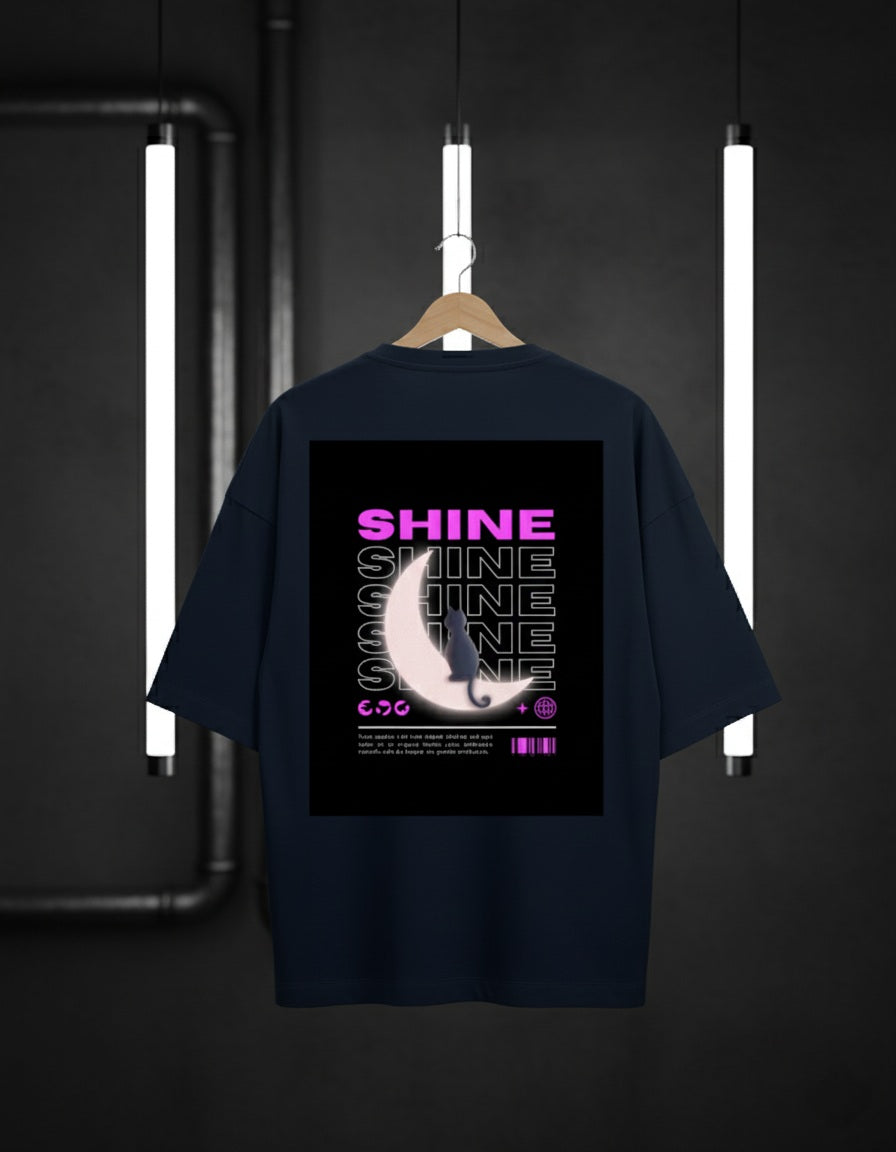Men Oversize Graphic Printed Round Neck Cotton Oversized T-shirt