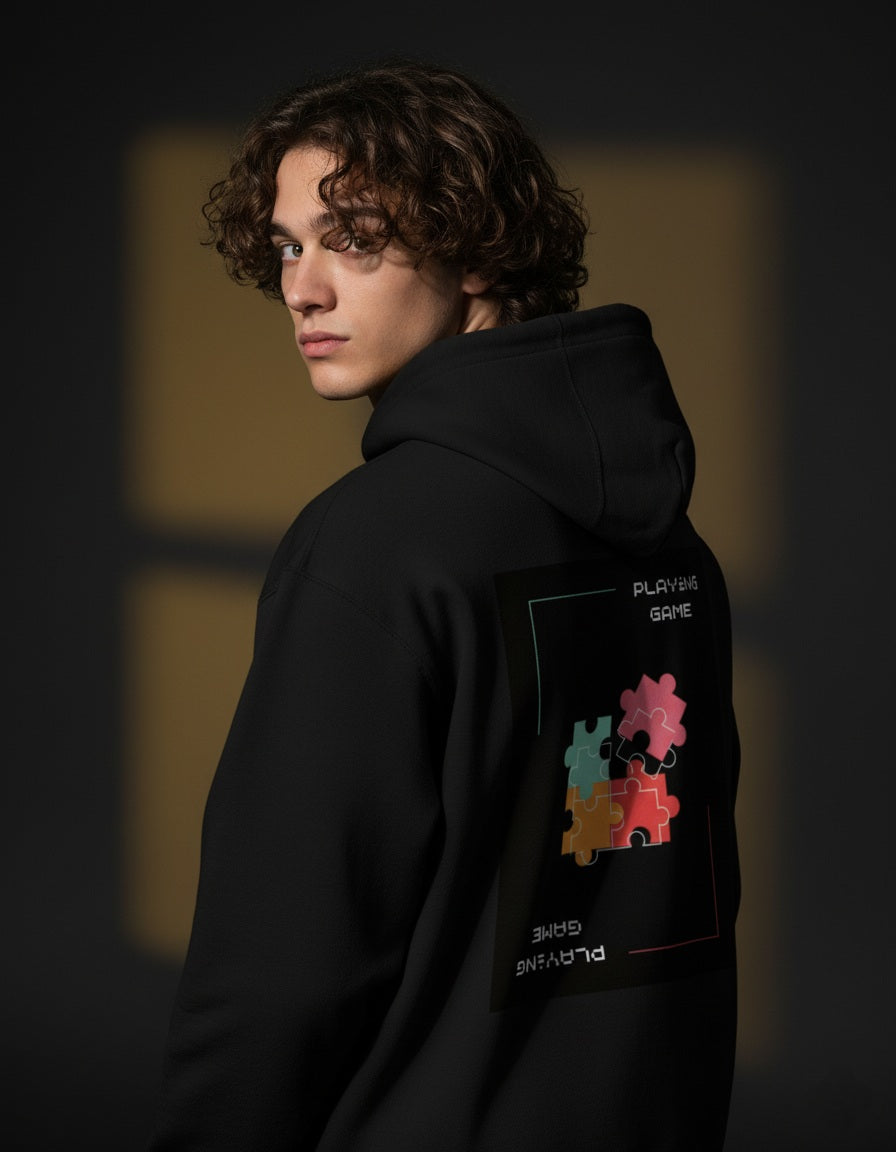 Unisex Solid Hooded Relax Hoodie