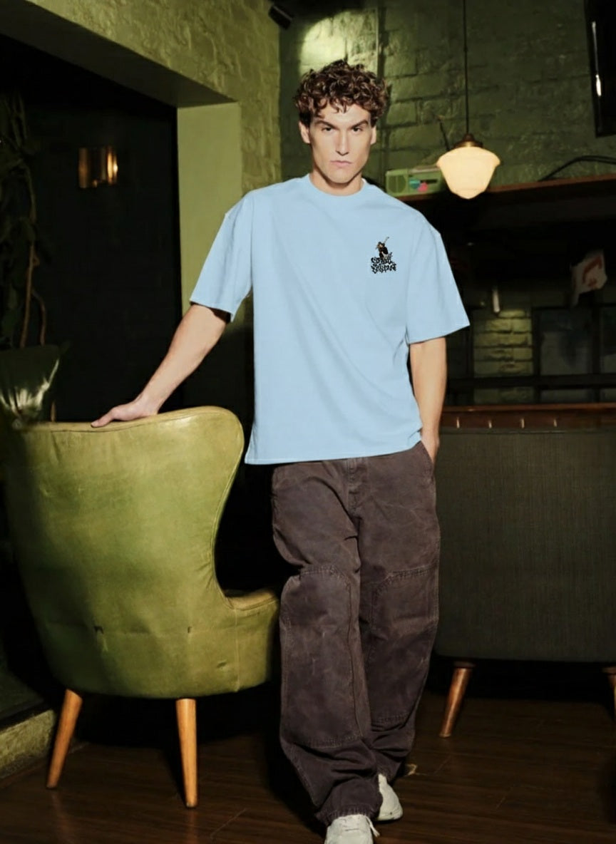 Man Graphic Printed Drop Shoulder Oversized T-shirt