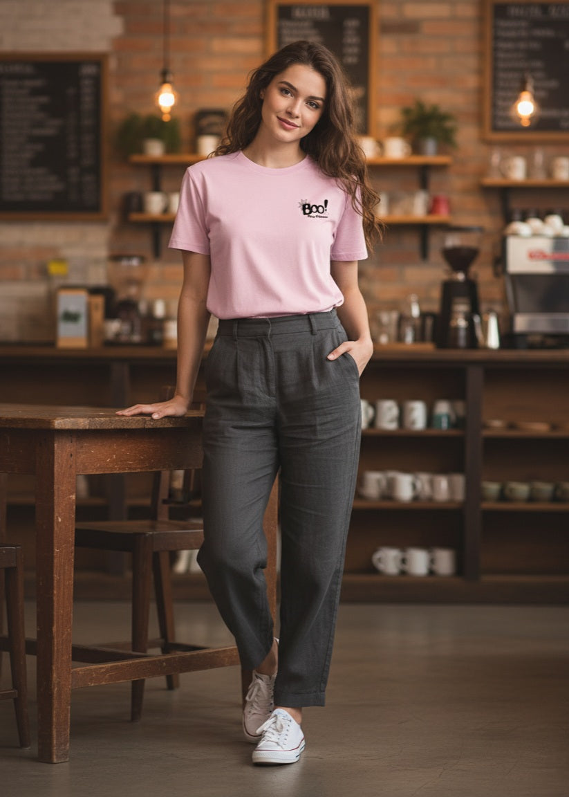 Women Printed Pure Cotton Round Neck Sleeves T-shirt