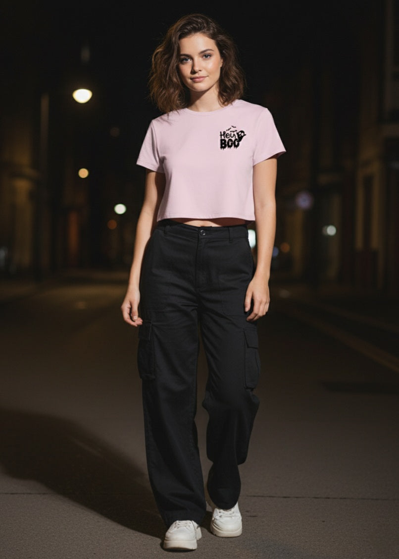 AYAH STUDIO Women Graphic Print Cotton  Premium Crop Top