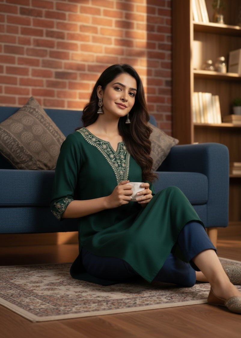 Somolia Embroidery Kurta set For Girls