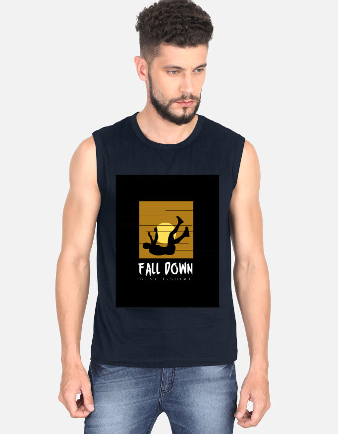 Genzy Men Typography Printed Round Neck half sleeve T-shirt