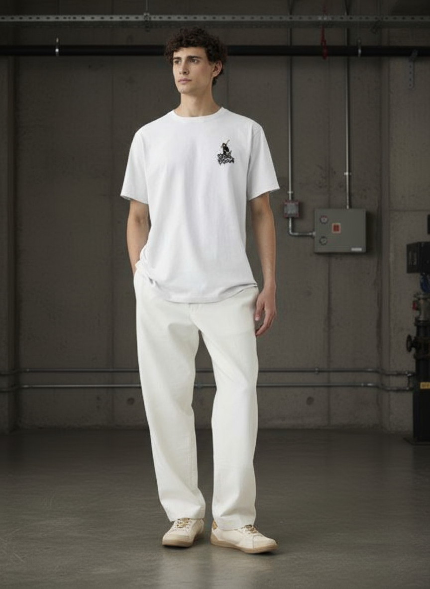 Men Graphic Printed Round Neck Cotton premium Oversized T-shirt