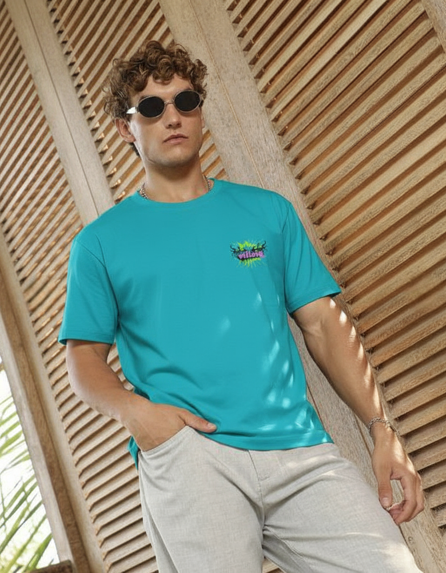 Men Round Neck Cotton premium Relaxed Fit T-shirt