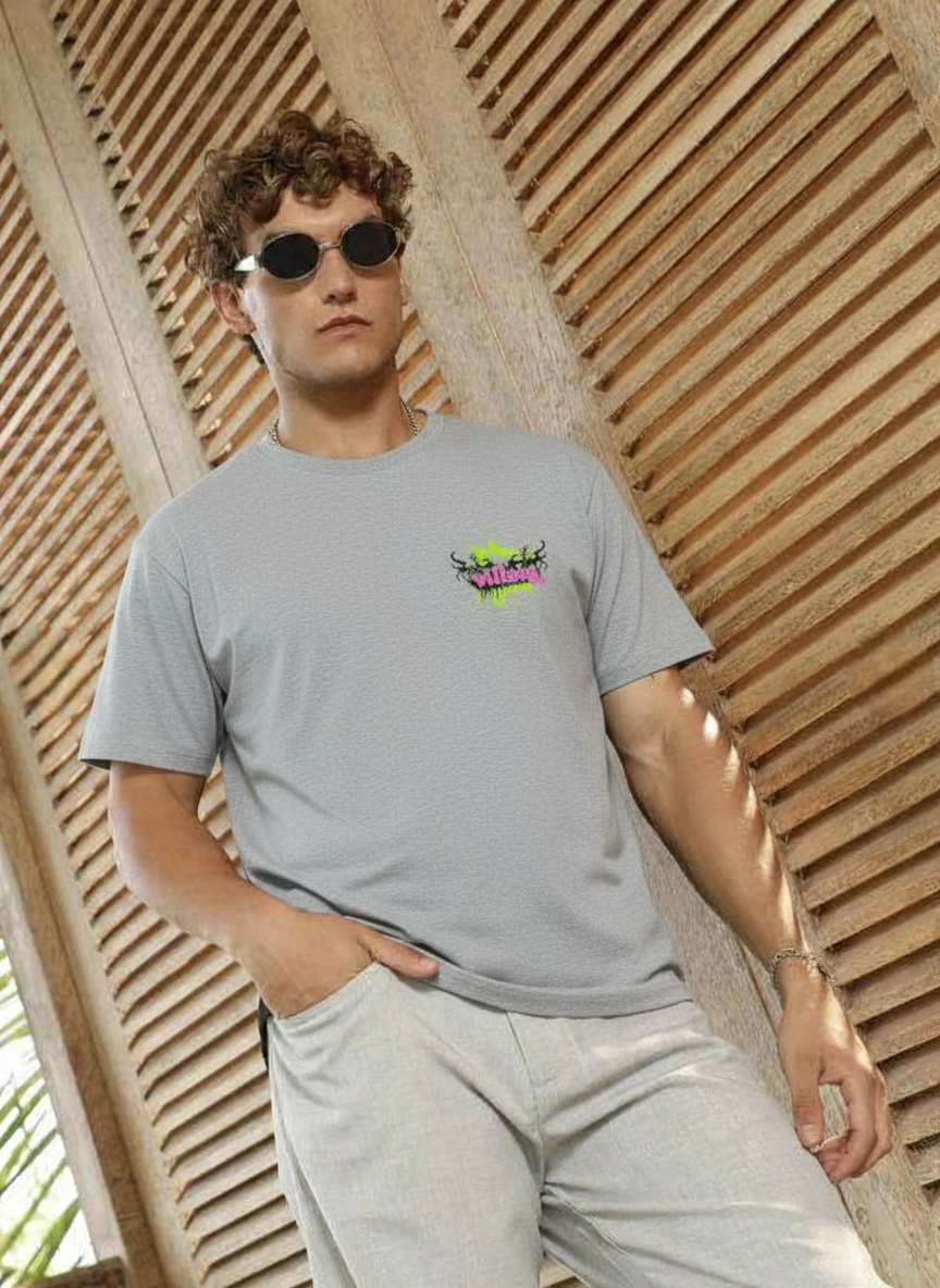 Men Round Neck Cotton premium Relaxed Fit T-shirt