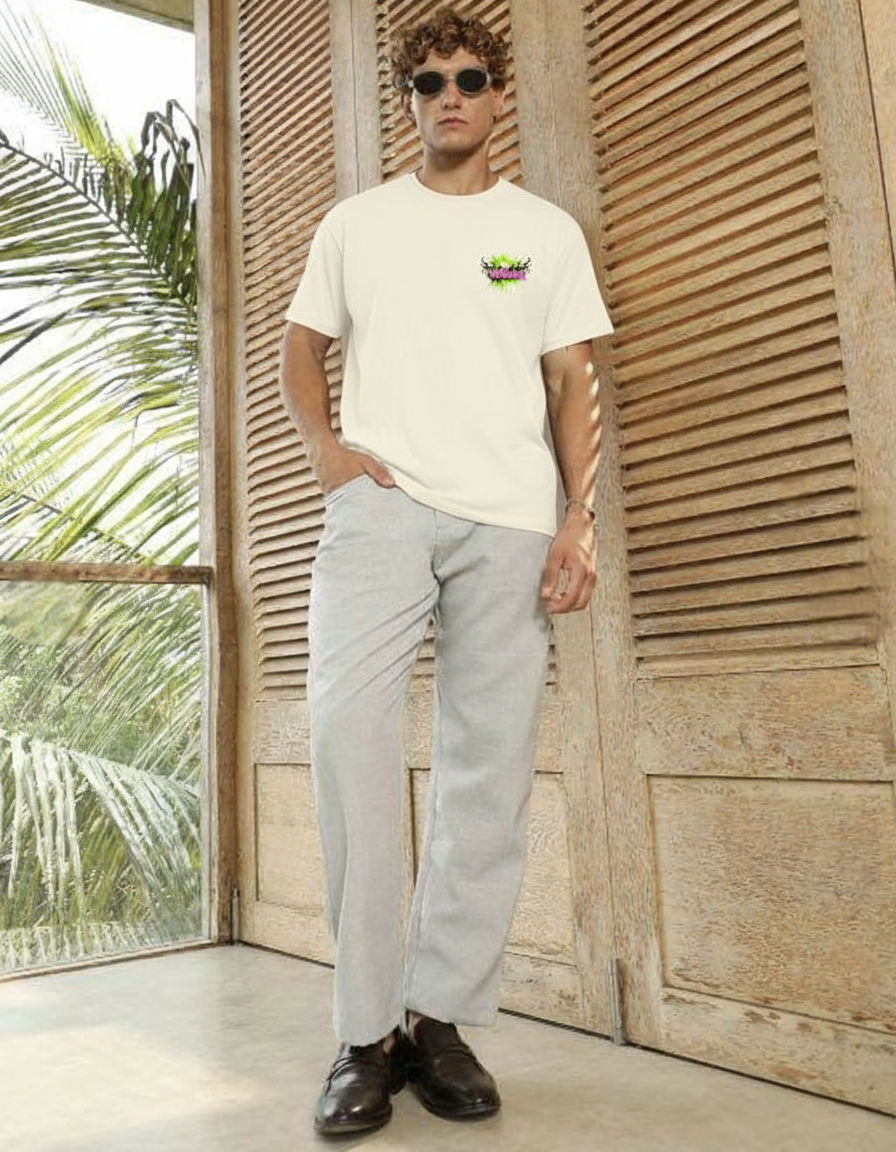 Men Round Neck Cotton premium Relaxed Fit T-shirt