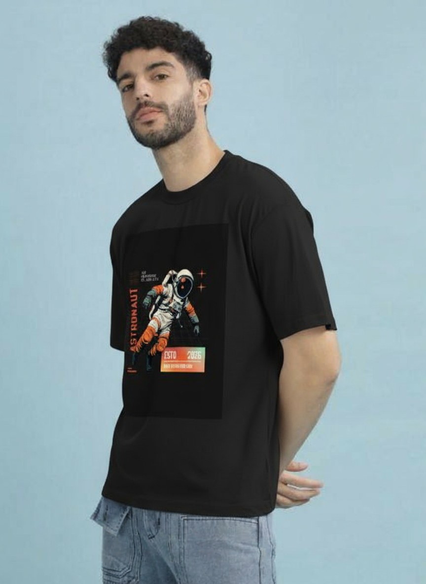 Men Comfort Boxy Fit Solid Cuban Collar Cotton Casual T-SHIRT