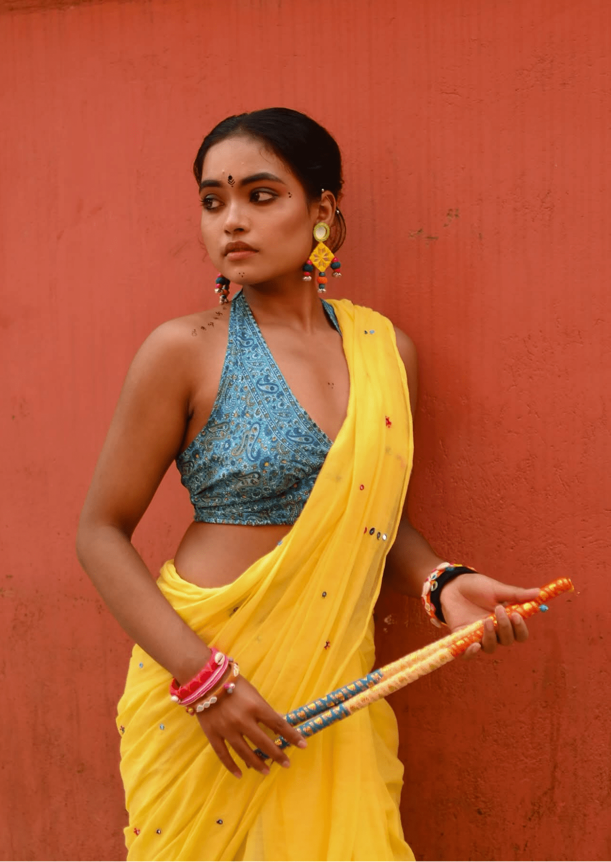 Kanika Sunbeam Pure Mul Cotton Mirrorwork Saree