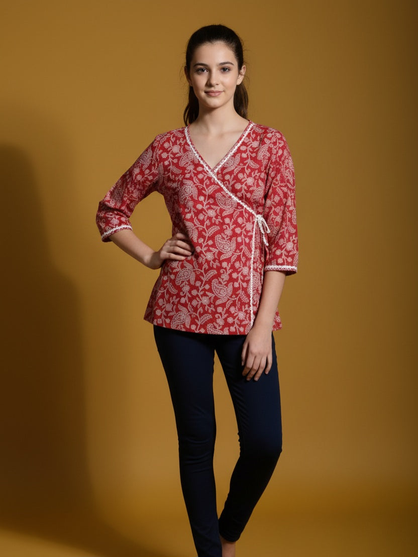 Scarlet Paisley Charm Kurti