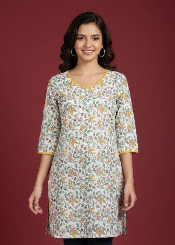 Ivory Garden Cotton Kurti