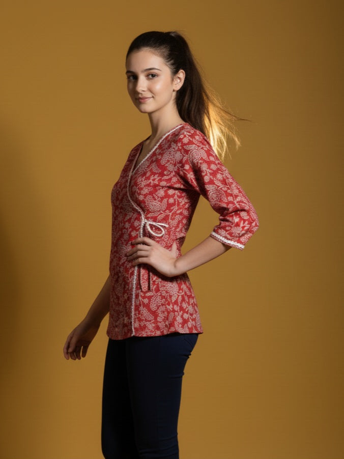 Scarlet Paisley Charm Kurti