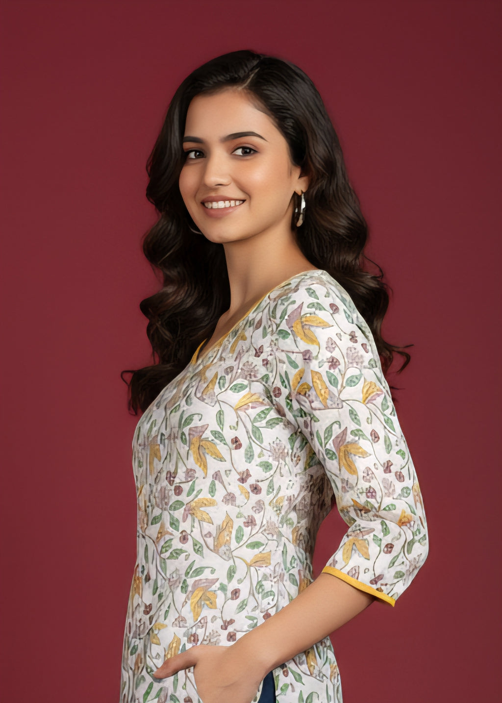 Ivory Garden Cotton Kurti