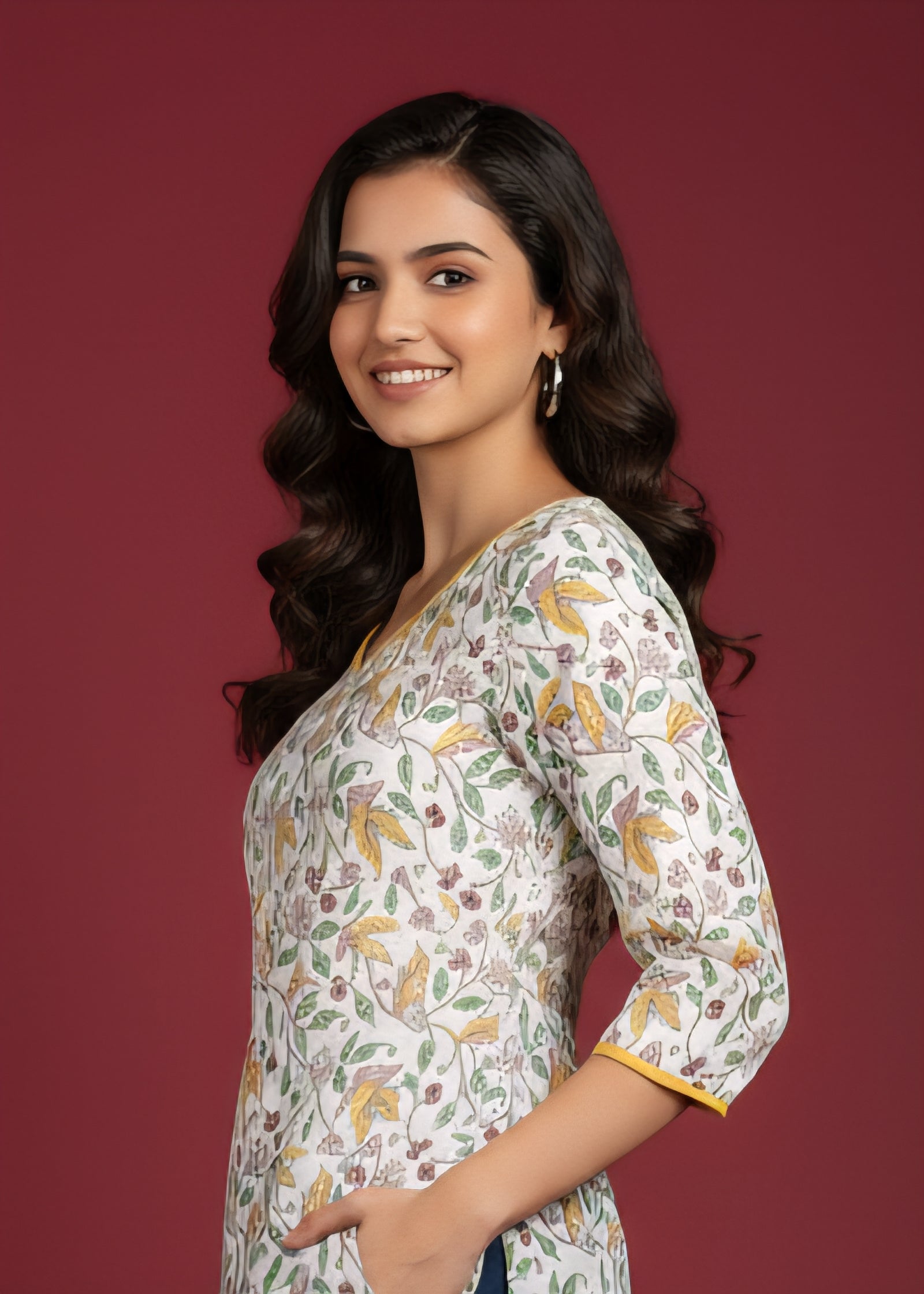 Ivory Garden Cotton Kurti