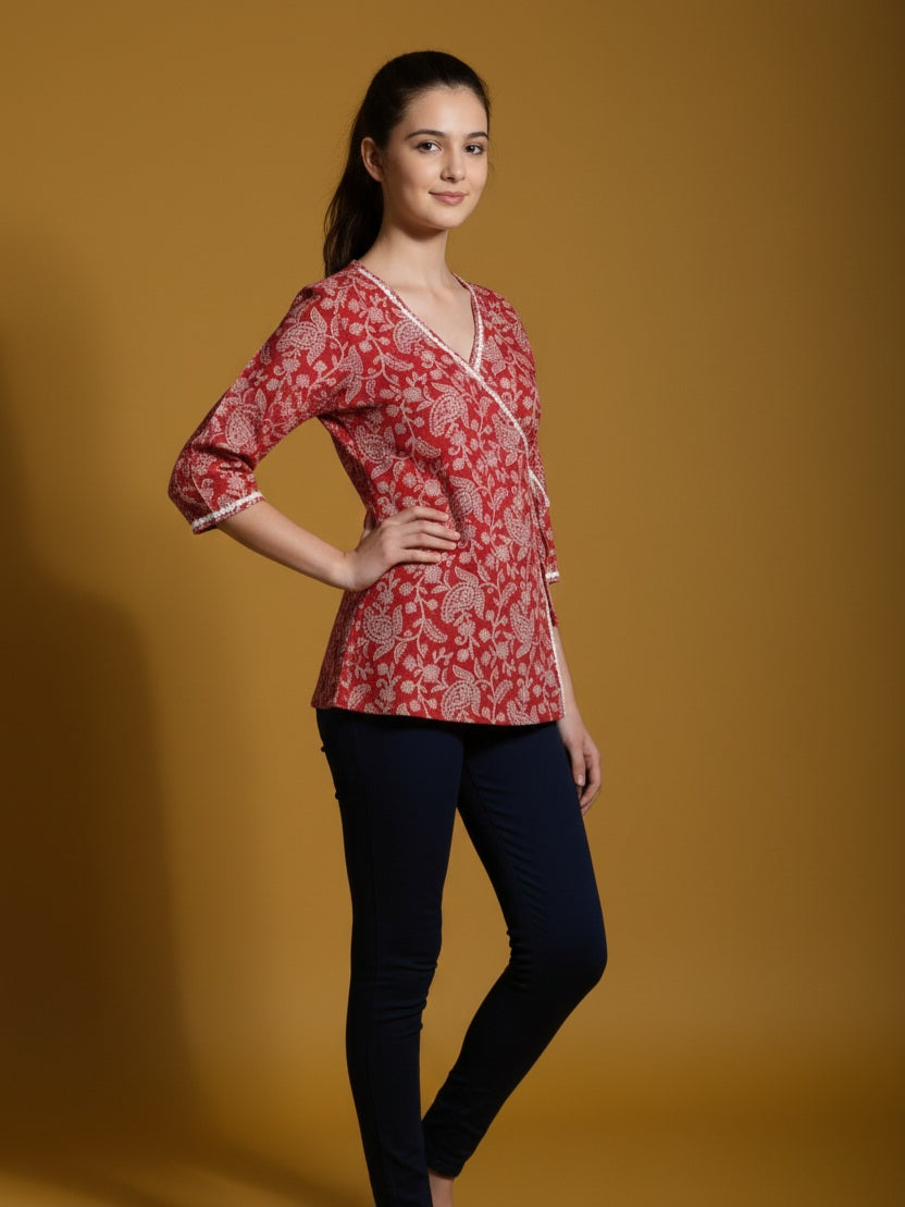 Scarlet Paisley Charm Kurti