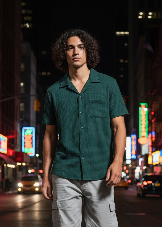 Men Relaxed Fit Fit Checkered Spread Collar Casual Shirt
