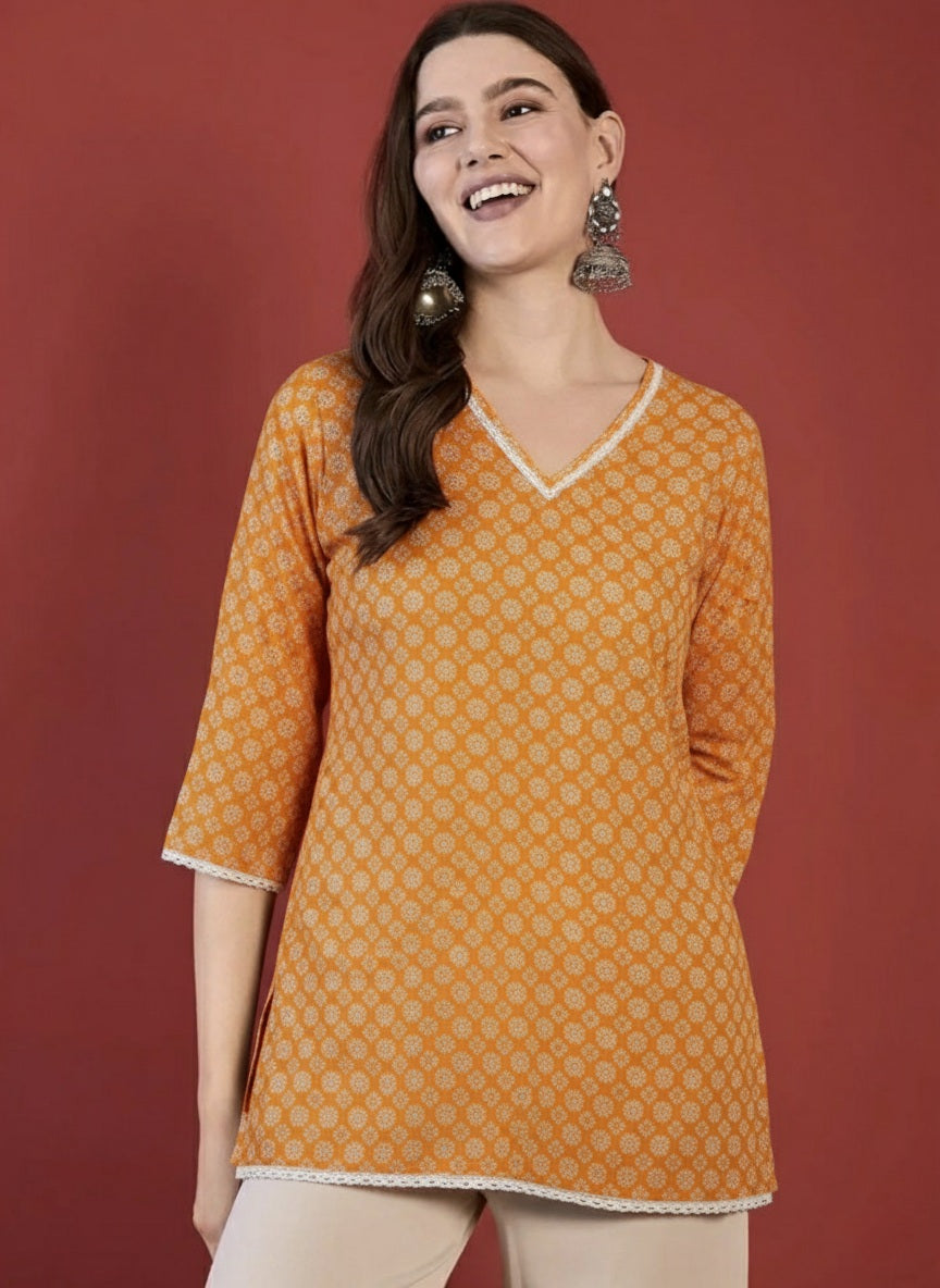 Yellow Dusk Cotton Kurti